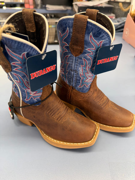 Durango Kid's Shyloh Boots Driftwood/Lapis Blue