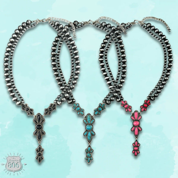 Western Style Burnished Butterfly Y Necklace Set
