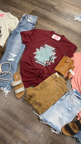 Aztec Boot Stitch Tee