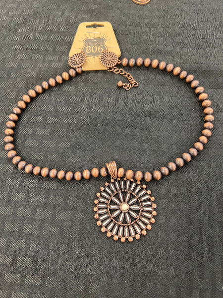 806 Copper Navajo Pearl Jewelry