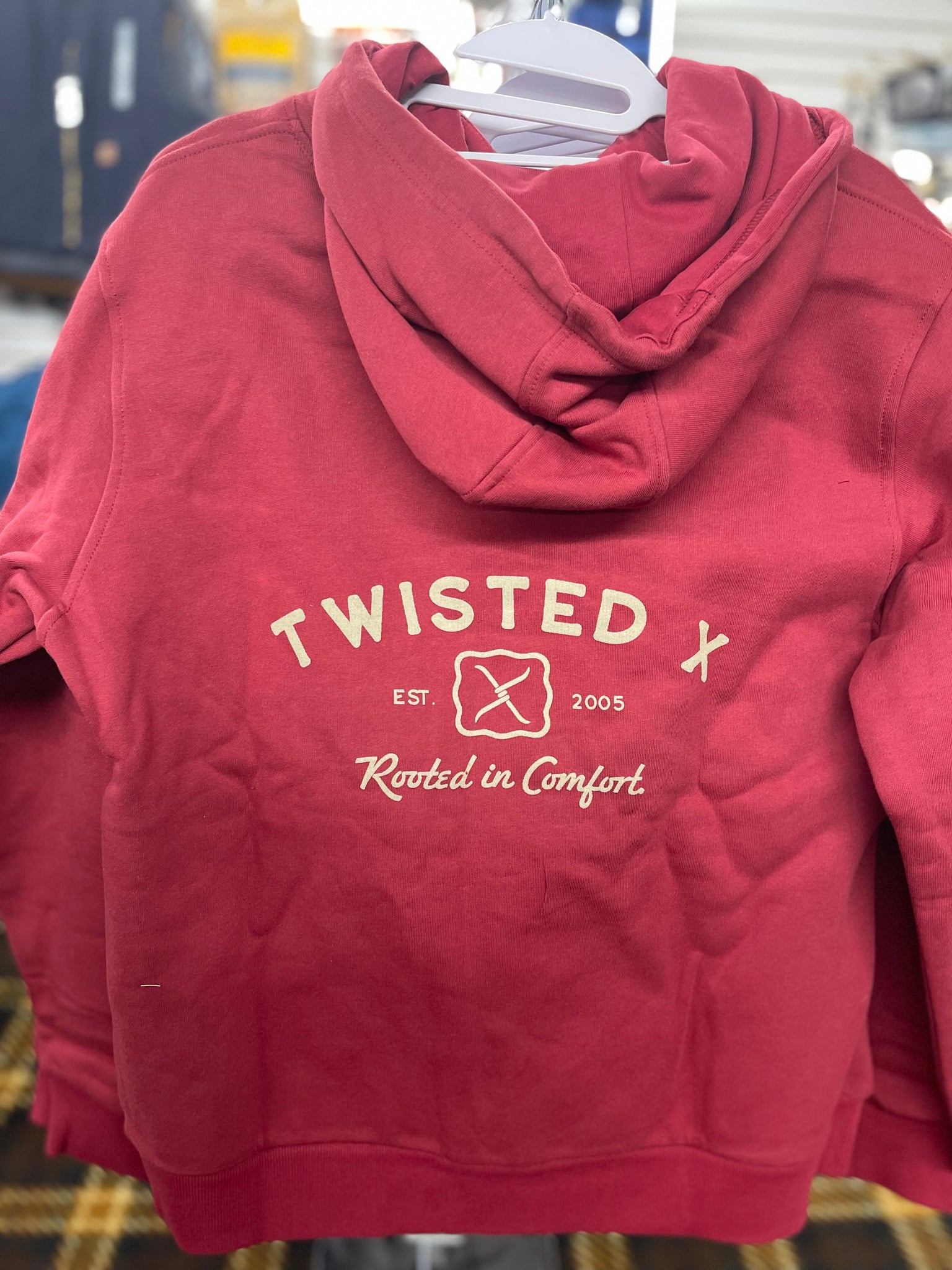 Twisted X Mens Barn Red Hoodie