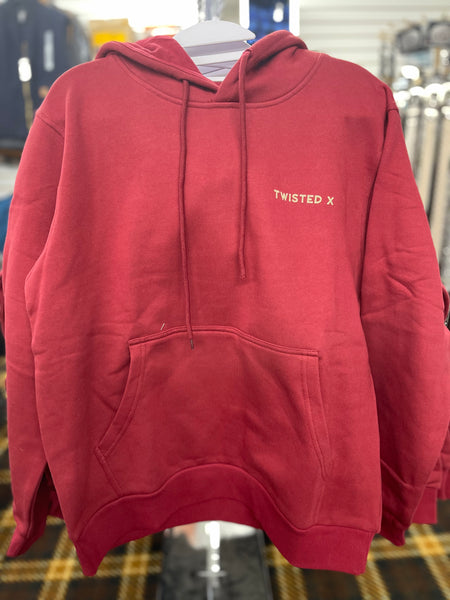 Twisted X Mens Barn Red Hoodie