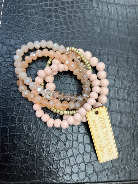 Soft Pink and Gold Assorted Beaded Jewelry