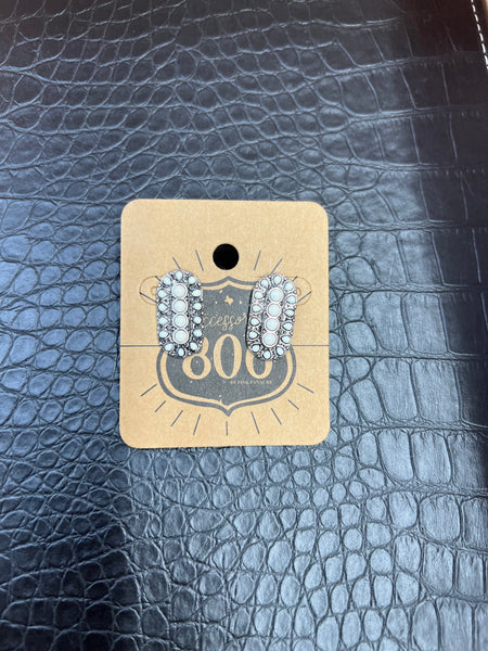 806 Assorted White Western Earrings