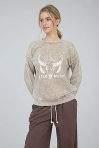 WILD WEST GRAPHIC LONG SLEEVE CREW