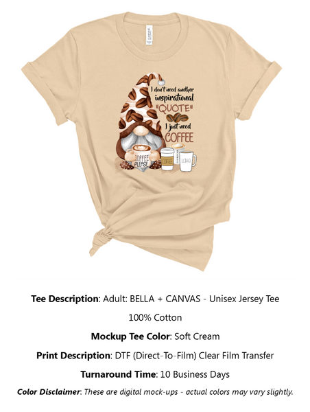 I Just Need Coffee T-Shirt Pack