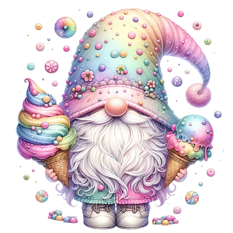 Ice Cream Gnome Print