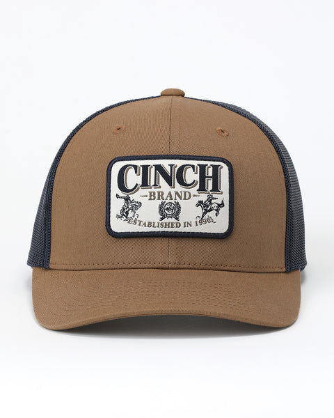 Cinch Brand Khaki/Navy Patch Snapback Hat