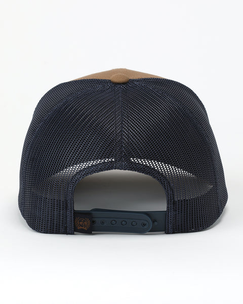 Cinch Brand Khaki/Navy Patch Snapback Hat