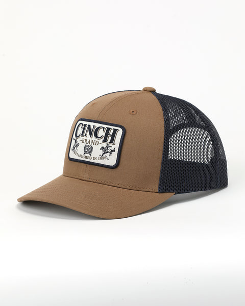 Cinch Brand Khaki/Navy Patch Snapback Hat