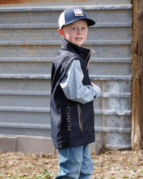 Cinch Boys Navy Bonded Vest