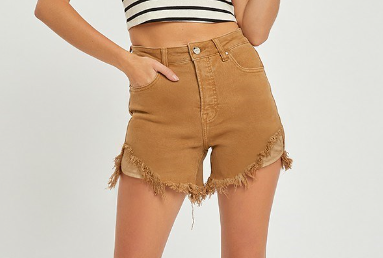 Mocha Denim Shorts