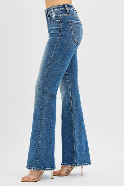 Risen Tummy Control High Rise Flare Denim