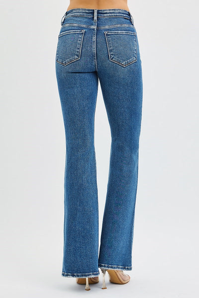 Risen Tummy Control High Rise Flare Denim