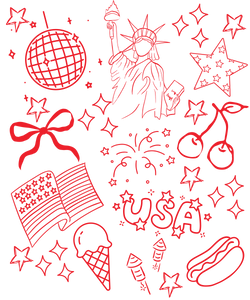 Patriotic Doodles Print