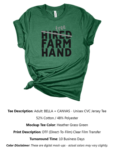 Free Farm Hand T-Shirt Pack
