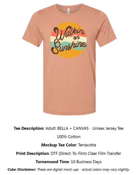 Walking On Sunshine T-Shirt Pack