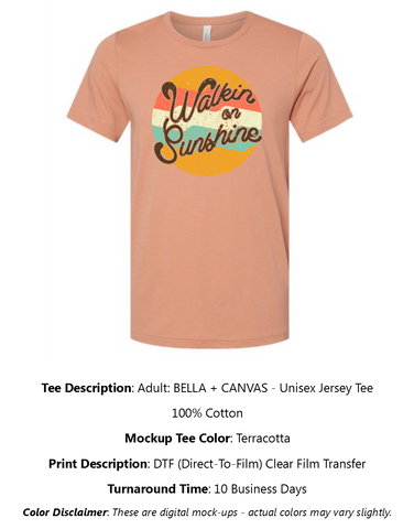 Walking On Sunshine T-Shirt Pack