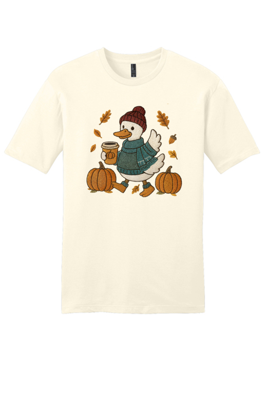 Embroidered Fall Goose Tee