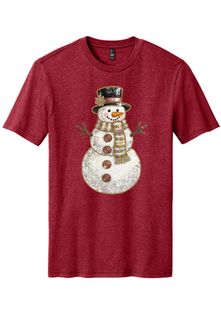 Glitzy Snowman Tee