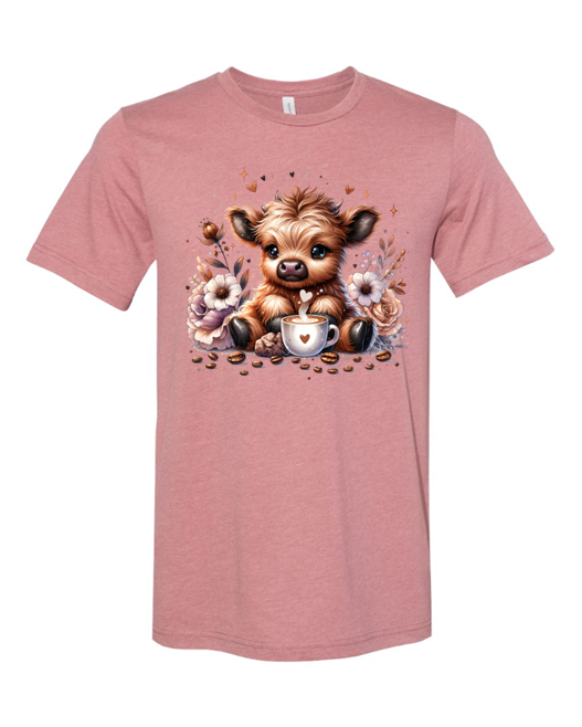 Youth Heart Latte Cow Tee