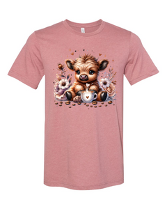 Youth Heart Latte Cow Tee