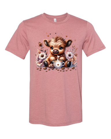 Youth Heart Latte Cow Tee