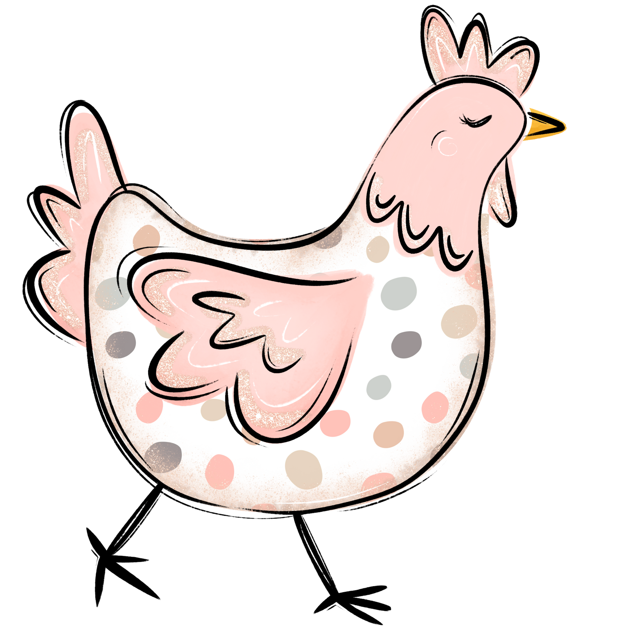 Polka Dot Chick T-Shirt Print