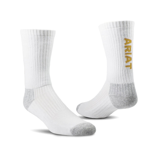 Ariat Men's Cotton Crew Work Socks 3 Pk