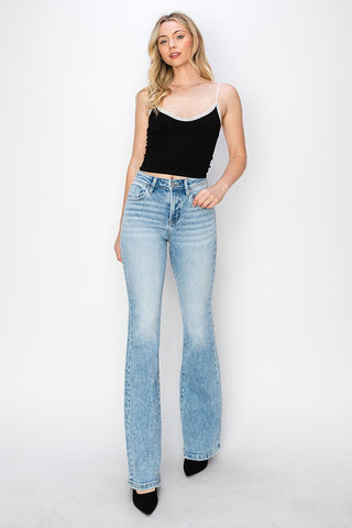 Risen High Rise Bootcut Light Wash Denim