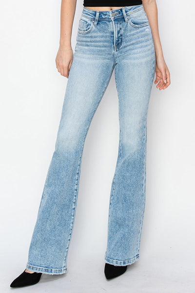 Risen High Rise Bootcut Light Wash Denim