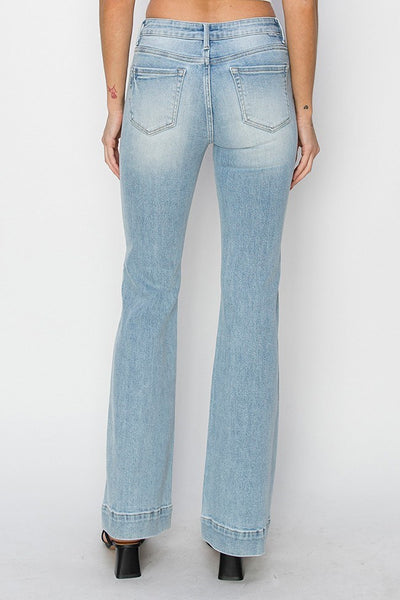 Risen Mid Rise Bootcut Trouser Denim