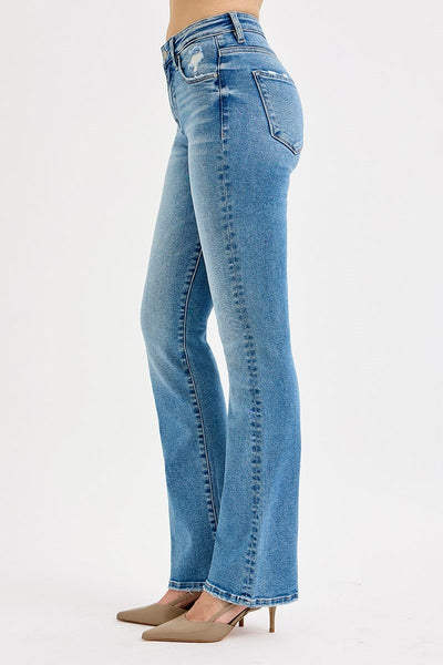 Risen Tummy Control High Rise Straight Jeans