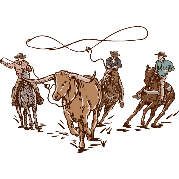 Roping Cowboys Print
