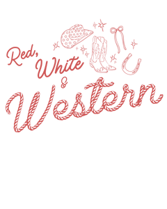 Red, White, & Western Print