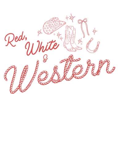 Red, White, & Western Print
