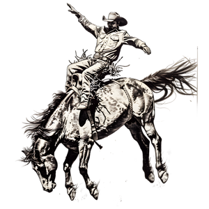 Rodeo Bareback Cowboy Print