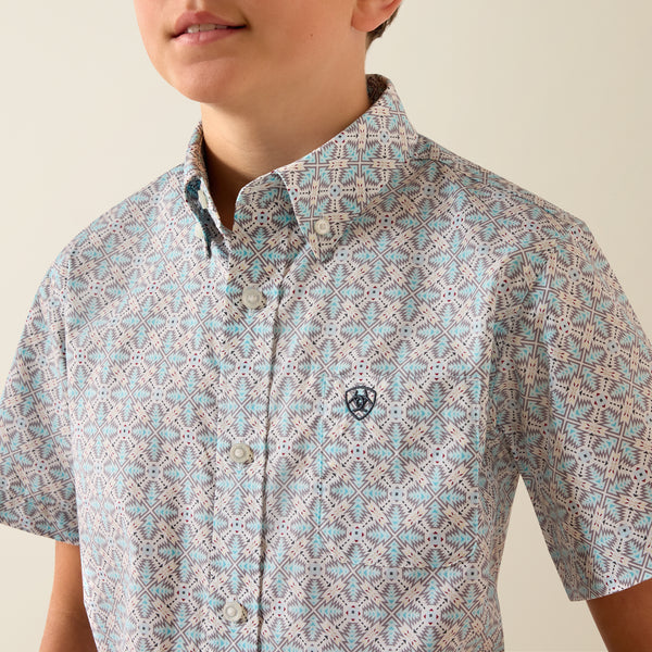 Ariat Boy's Southwest Print Short Sleeve shirt