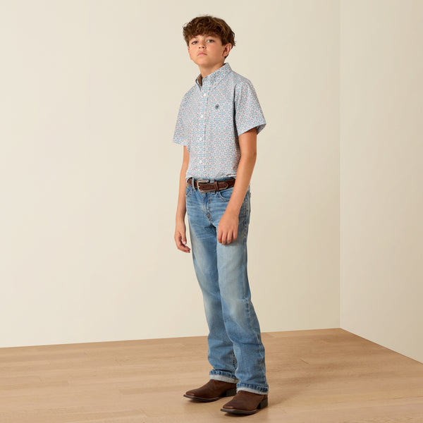 Ariat Boy's Southwest Print Short Sleeve shirt