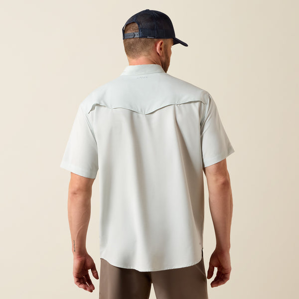 May 26 10073498 Aqua Heather Ariat Men's Western VenTEK Classic Fit Shirt