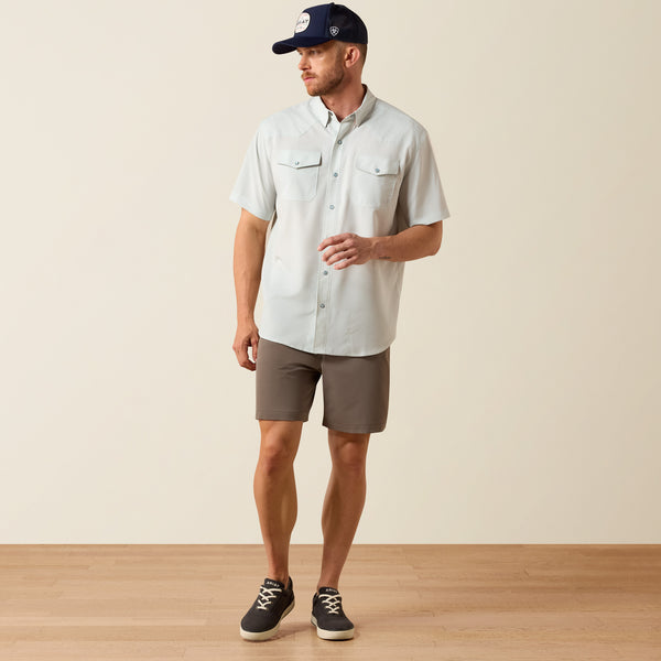May 26 10073498 Aqua Heather Ariat Men's Western VenTEK Classic Fit Shirt