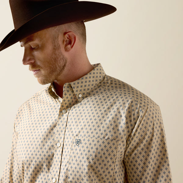 Ariat Men's Cream Southwest Classic Fit Long Sleeve Shirt
