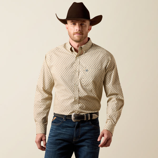 Ariat Men's Cream Southwest Classic Fit Long Sleeve Shirt
