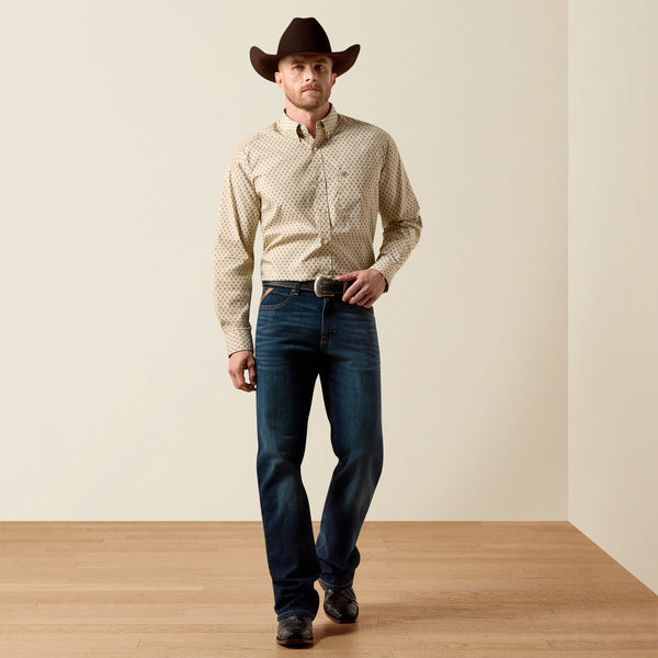 Ariat Men's Cream Southwest Classic Fit Long Sleeve Shirt