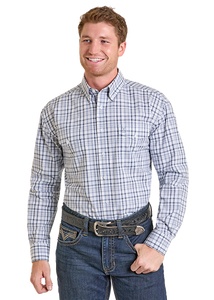 Men's Panhandle Slim Long Sleeve Plaid Snap Shirt