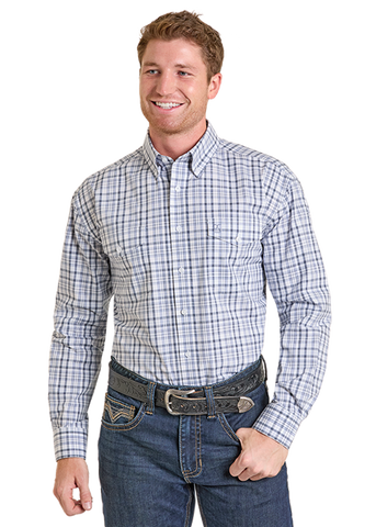 Men's Panhandle Slim Long Sleeve Plaid Snap Shirt