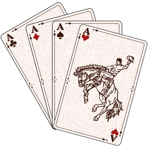 Stacked Bronco Aces Print