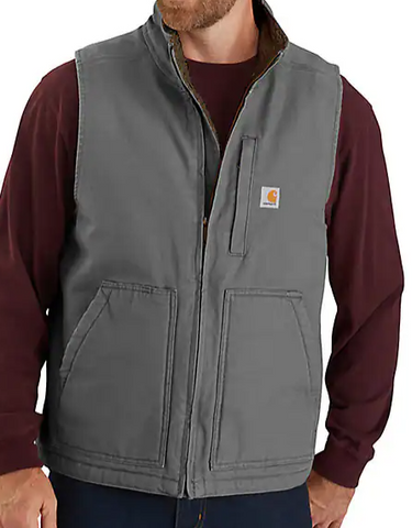 Carhartt Washed Duck Sherpa-Lined Mock-Neck Vest