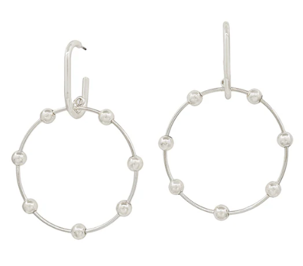 Hoops with Beaded Accents Earrings