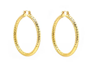 Textured Lightweight Hoop Earrings